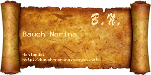 Bauch Norina névjegykártya